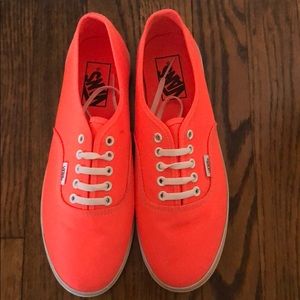 Bright pink Vans shoe